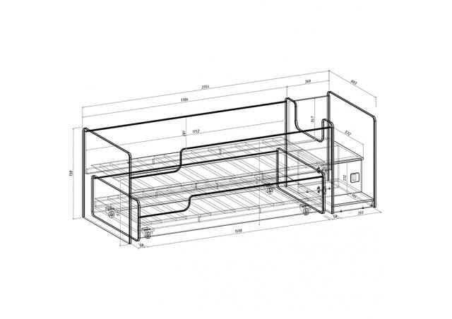 Детская выкатная кровать Легенда К302.41 в Щелково